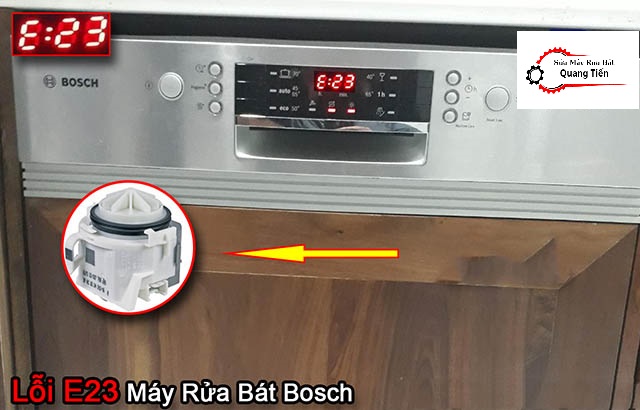 Lỗi E23 máy rửa bát Bosch